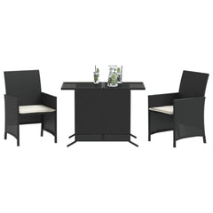 Bistro Set Black, Cream White
