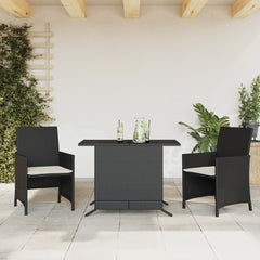 Bistro Set Black, Cream White
