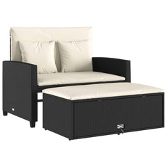 Patio Sofa Black, Cream White