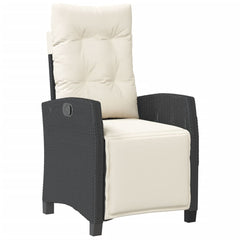 Reclining Garden Chair Set of 2 Black
