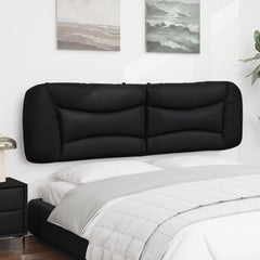 Headboard Cushion Black Faux leather, PP fiber King Size