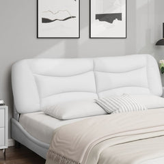 Headboard Cushion White Faux leather, PP fiber 76 in width
