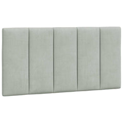Headboard Cushion Light grey Velvet (100% polyester), Foam