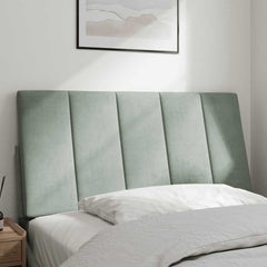 Headboard Cushion Light grey Velvet (100% polyester), Foam