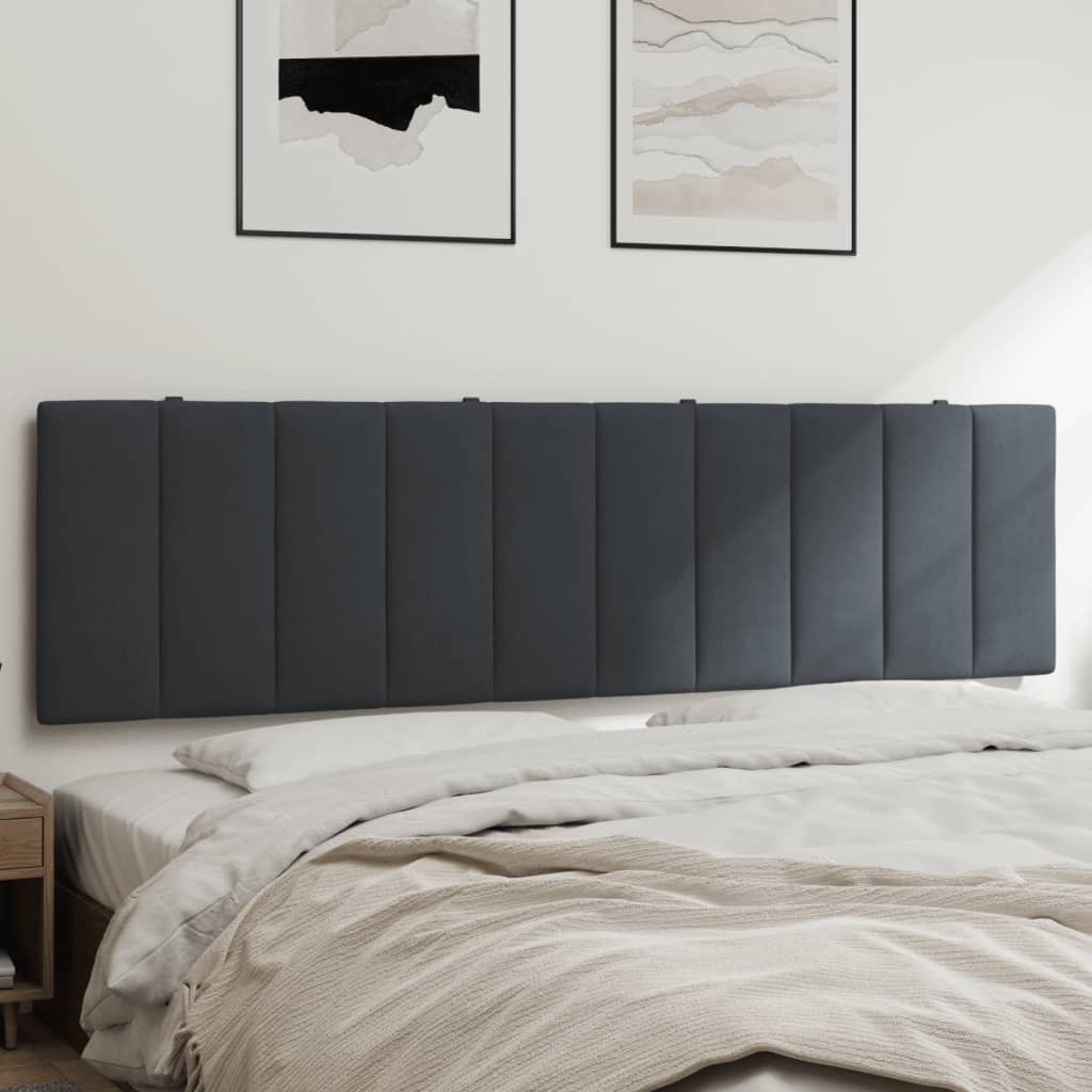 Headboard Cushion Dark grey Velvet (100% polyester) 72 in
