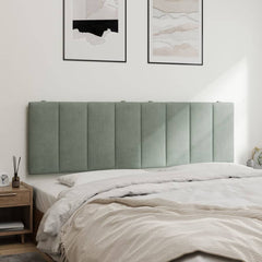 Headboard Cushion Light grey Velvet, Foam 60 in wide