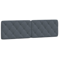 Headboard Cushion Dark Grey Velvet, Foam King Removable Covers