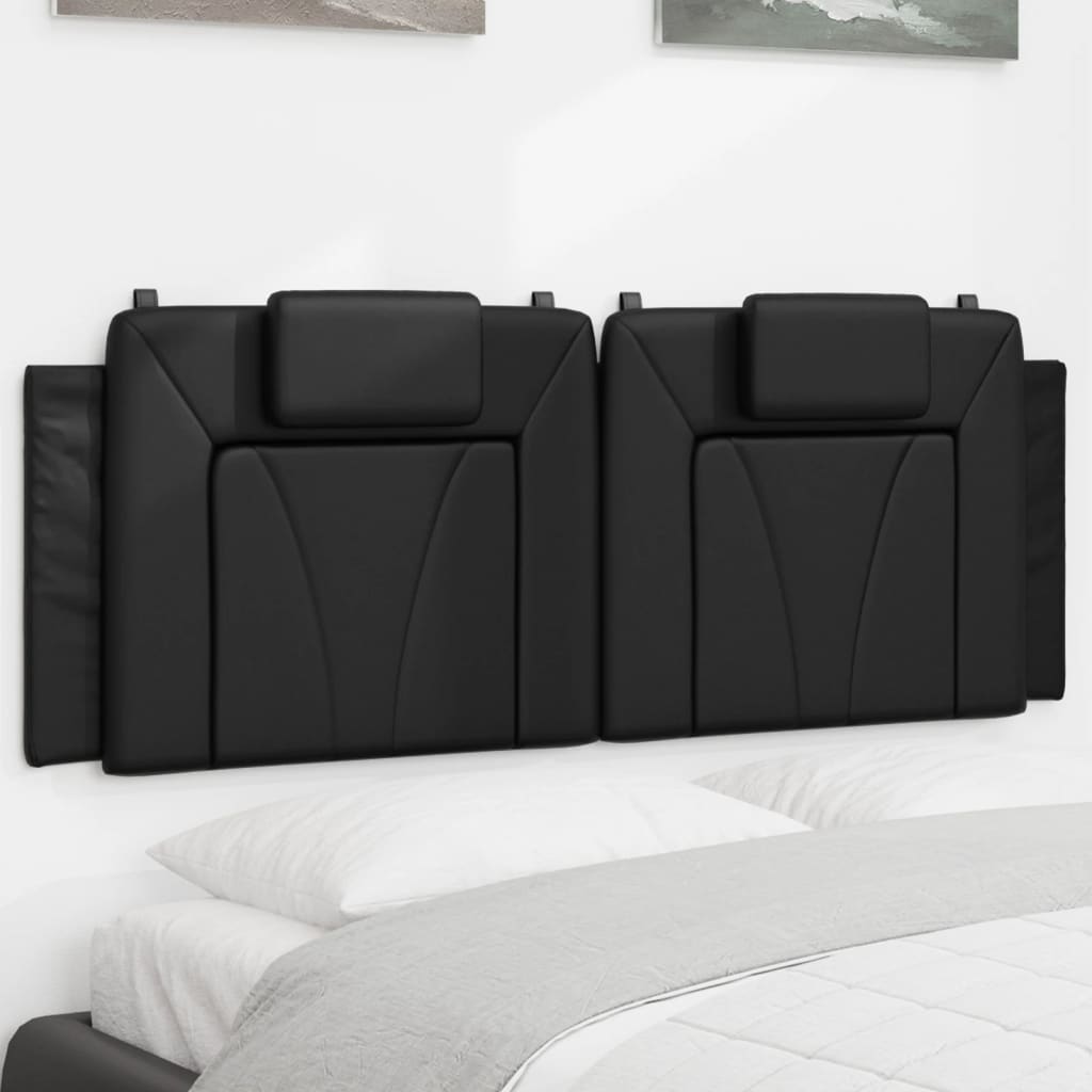 Headboard Cushion Black Faux leather Standard Detachable
