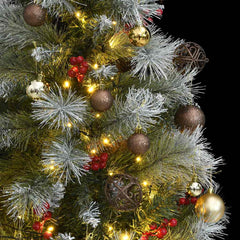 Artificial Hinged Christmas Tree 150 LEDs & Ball Set 47.2