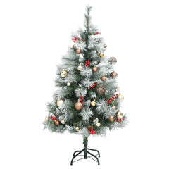 Artificial Hinged Christmas Tree 150 LEDs & Ball Set 47.2