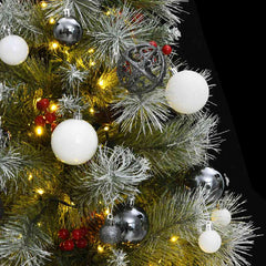Artificial Hinged Christmas Tree 150 LEDs & Ball Set 47.2