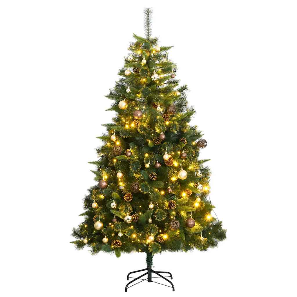 Artificial Hinged Christmas Tree 300 LEDs & Ball Set 70.9
