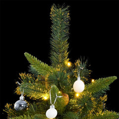Artificial Hinged Christmas Tree Green PVC 70.9 in Foldable
