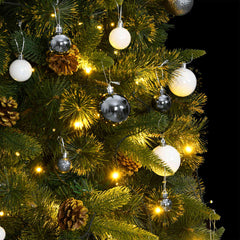 Artificial Hinged Christmas Tree Green PVC 70.9 in Foldable