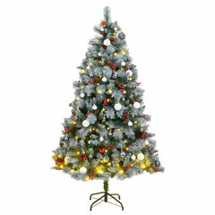 Artificial Hinged Christmas Tree 300 LEDs & Ball Set 94.5