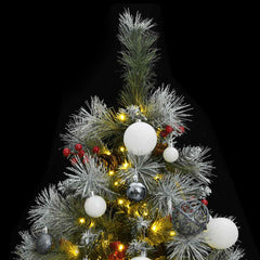 Artificial Hinged Christmas Tree 300 LEDs & Ball Set 94.5