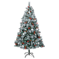 Artificial Hinged Christmas Tree 300 LEDs & Ball Set 94.5