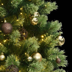 Artificial Hinged Christmas Tree Green PVC Large Foldable