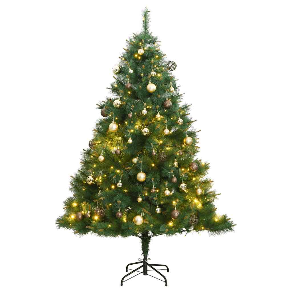 Artificial Hinged Christmas Tree 150 LEDs & Ball Set 59.1