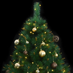 Artificial Hinged Christmas Tree 150 LEDs & Ball Set 59.1