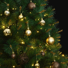 Artificial Hinged Christmas Tree 150 LEDs & Ball Set 59.1