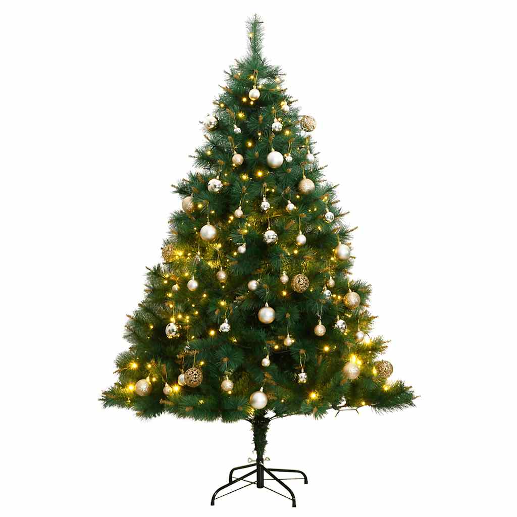 Artificial Hinged Christmas Tree 300 LEDs & Ball Set 82.7