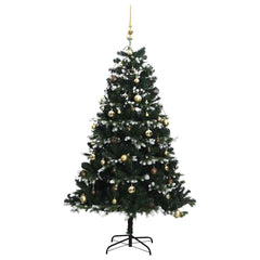 Artificial Hinged Christmas Tree 300 LEDs & Ball Set 70.9