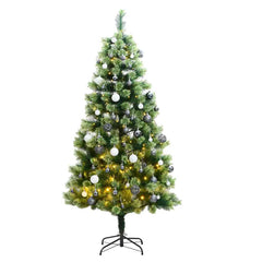 Artificial Hinged Christmas Tree Green PVC Medium Foldable