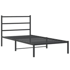 Bed Frame Black Steel Twin Bed Frame Rectangular Modern