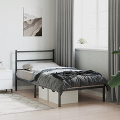 Bed Frame Black Steel Twin Bed Frame Rectangular Modern