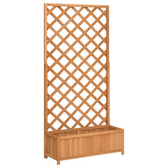 Planter Brown Solid fir wood 35.4 in x 13.8 in x 70.9 in Planters