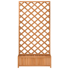 Planter Brown Solid fir wood 35.4 in x 13.8 in x 70.9 in Planters