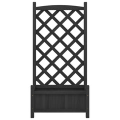 Planter Black Solid Fir Wood Medium Planters Planter
