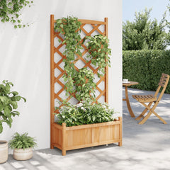 Planter Brown Solid fir wood Large Durable Planter
