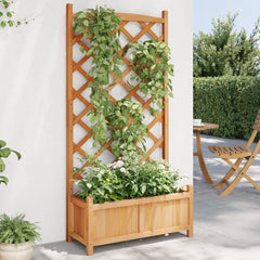 Planter Brown Solid fir wood Large Durable Planter