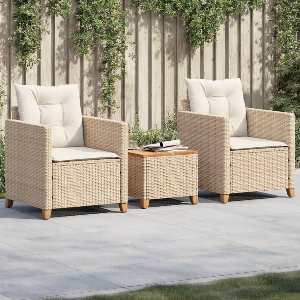 Bistro Set Beige, Cream White