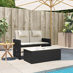 Garden Bench Black and Cream White