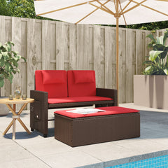 Garden Bench Brown and Red