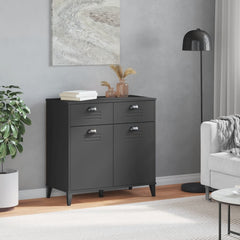 Storage Cabinet Anthracite Grey Engineered Wood, Plastic