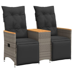 Reclining Garden Sofa Grey