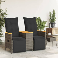 Reclining Garden Sofa Grey