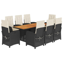 Garden Dining Set Black, Brown, Cream White