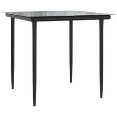 Patio Dining Set Set of 2 Brown, Black, Cream White