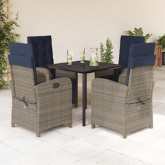Garden Dining Set Grey, Black, Navy Blue