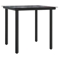 Garden Dining Set Black