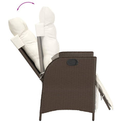 Garden Dining Set Brown, Cream white, Black