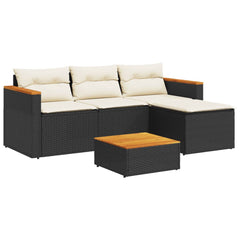 Garden Sofa Set Black, brown, cream white