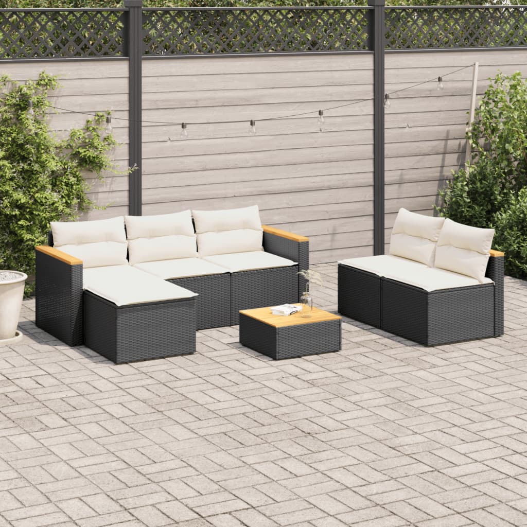 Garden Sofa Set Black, brown, cream white