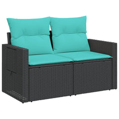 Garden Sofa Black, Blue