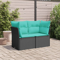 Garden Sofa Black, Blue